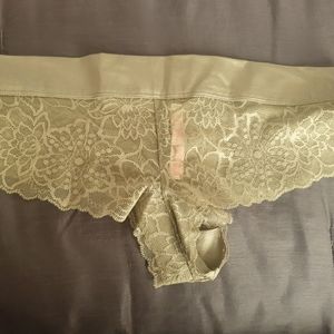 Victoria Secret Pink Olive Green Cheekies